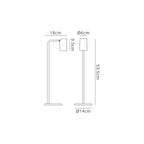 M7516 Sal Tall Table Lamp Inline Switch 1 Light GU10 Sand Black
