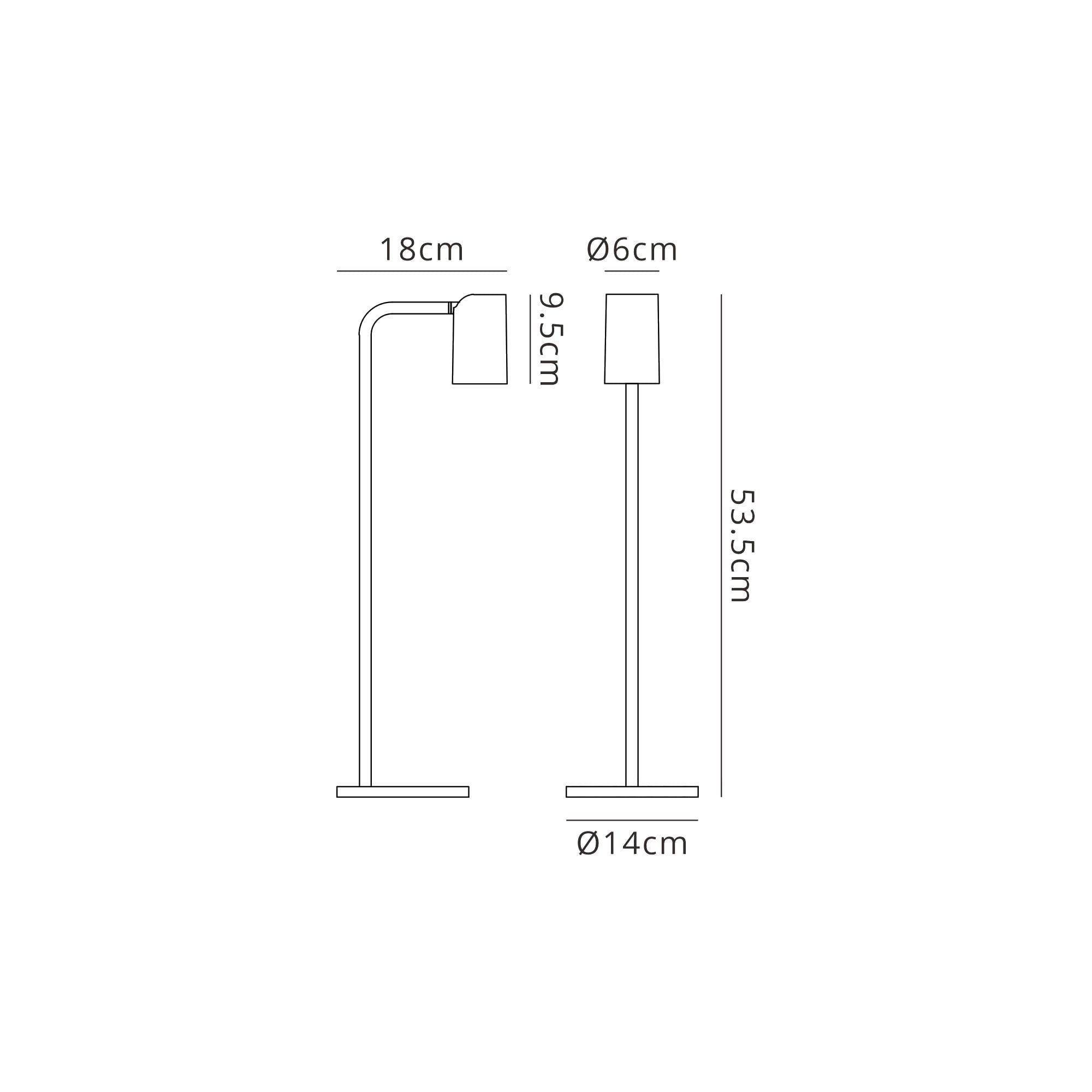 M7516 Sal Tall Table Lamp Inline Switch 1 Light GU10 Sand Black