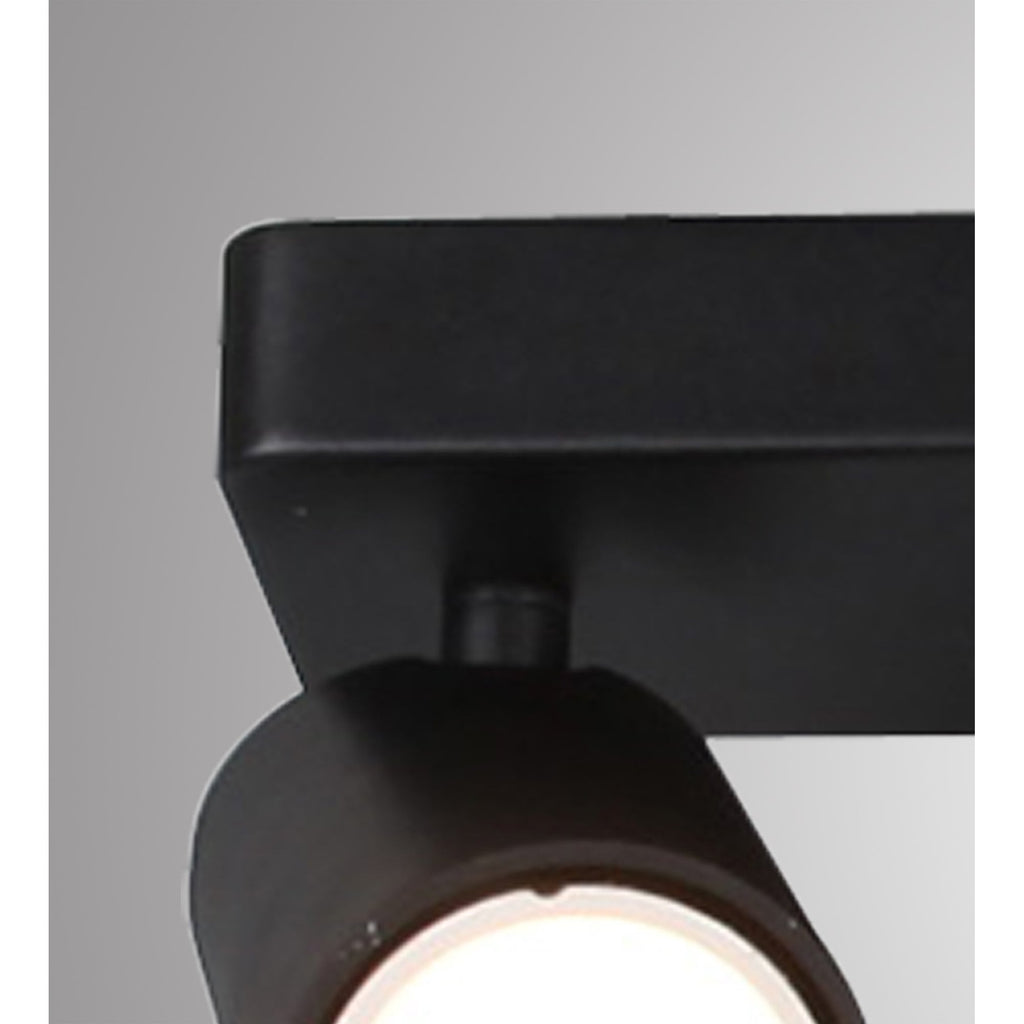 M6712 Sal Linear 2 Light Spotlight GU10 Matt Black (S)