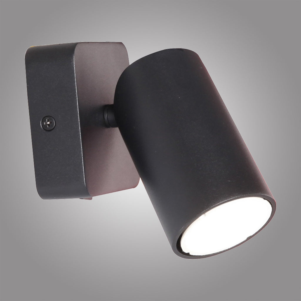 M6714 Sal 1 Light Switched Wall Light GU10 Matt Black