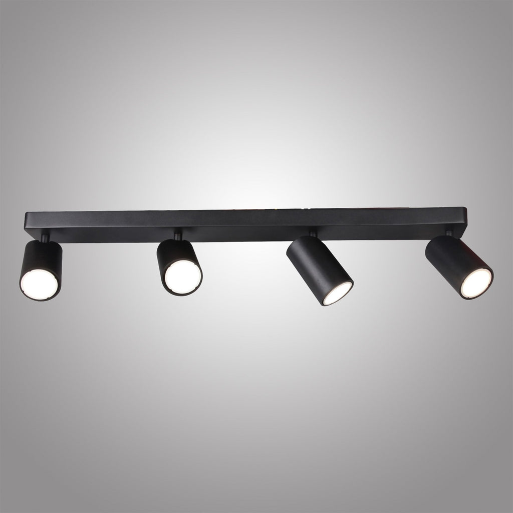 M6710 Sal Linear 4 Light Spotlight GU10 Matt Black