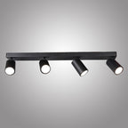 M6710 Sal Linear 4 Light Spotlight GU10 Matt Black