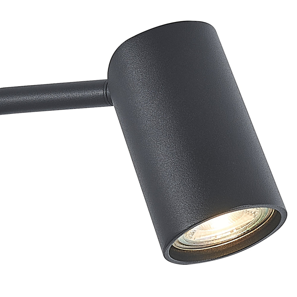 M7519 Sal Wall Lamp Switched 1 Light GU10 Sand BLack