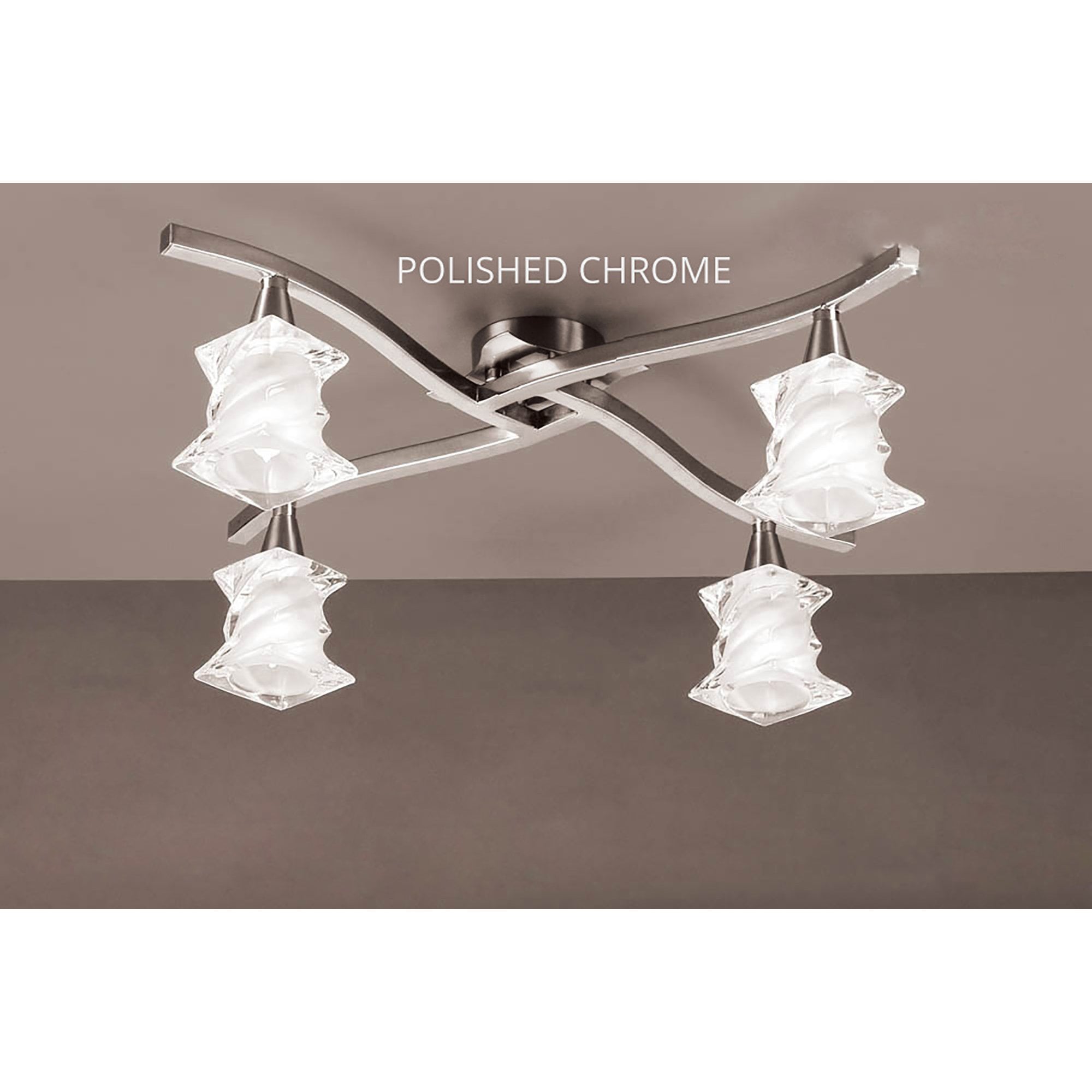 M3024CH Salomon Ceiling 4 Light G9 Polished Chrome