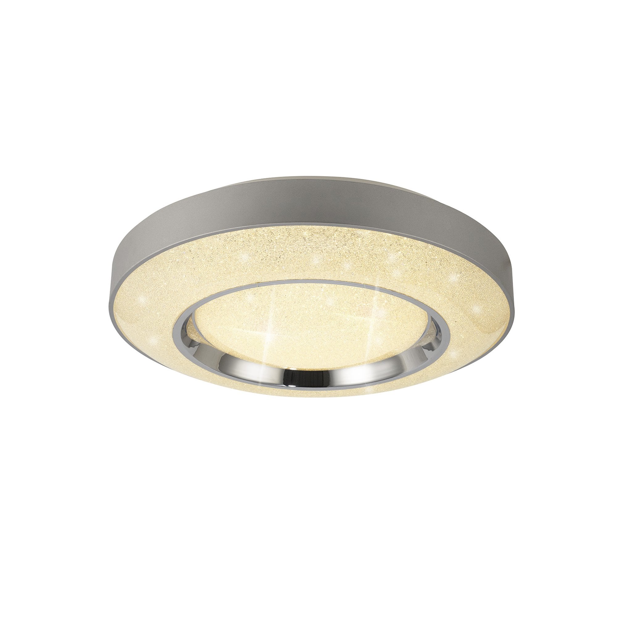 M6453 Santorini Ceiling 36W LED Remote Control -6000K Polished Chrome / Silver