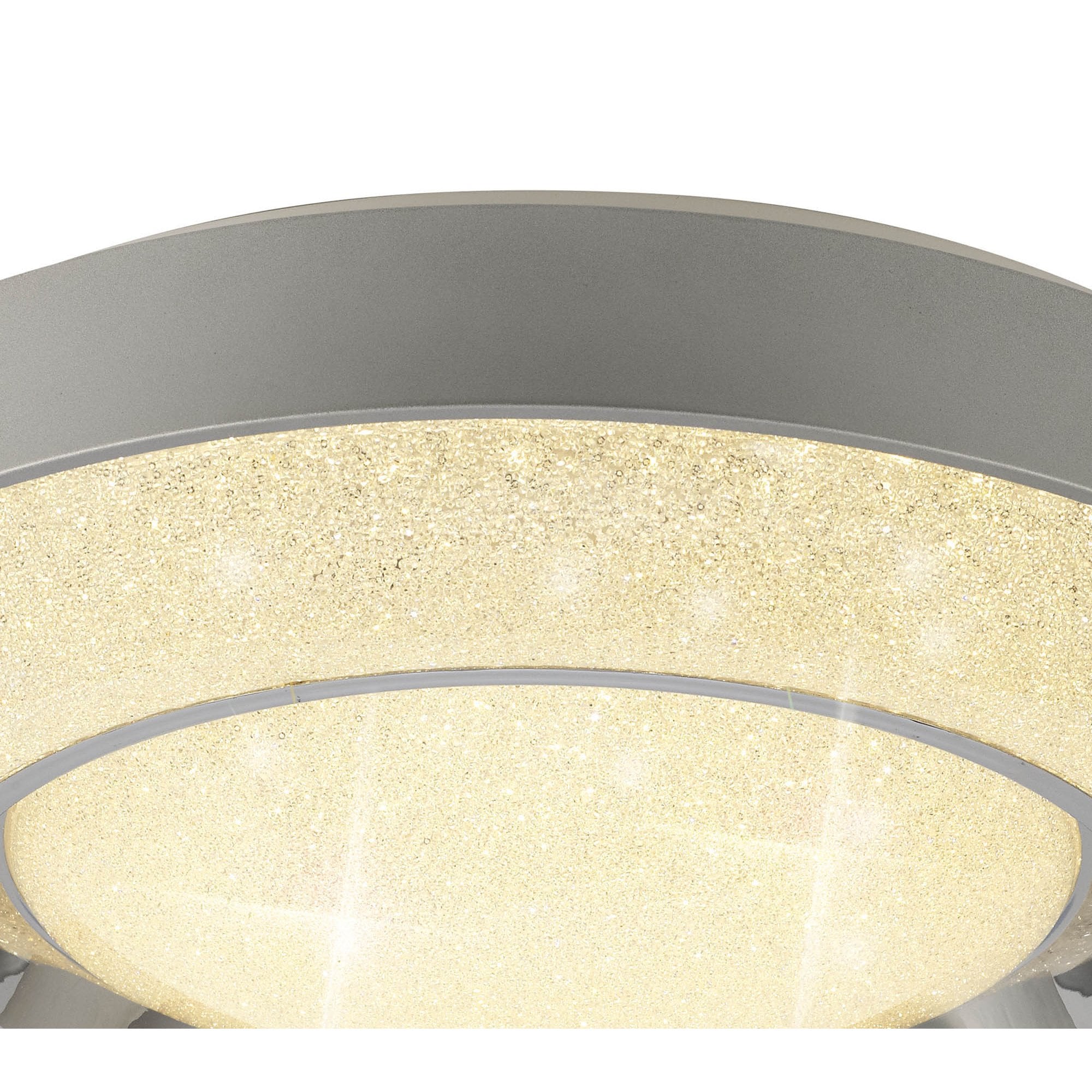 M6453 Santorini Ceiling 36W LED Remote Control -6000K Polished Chrome / Silver