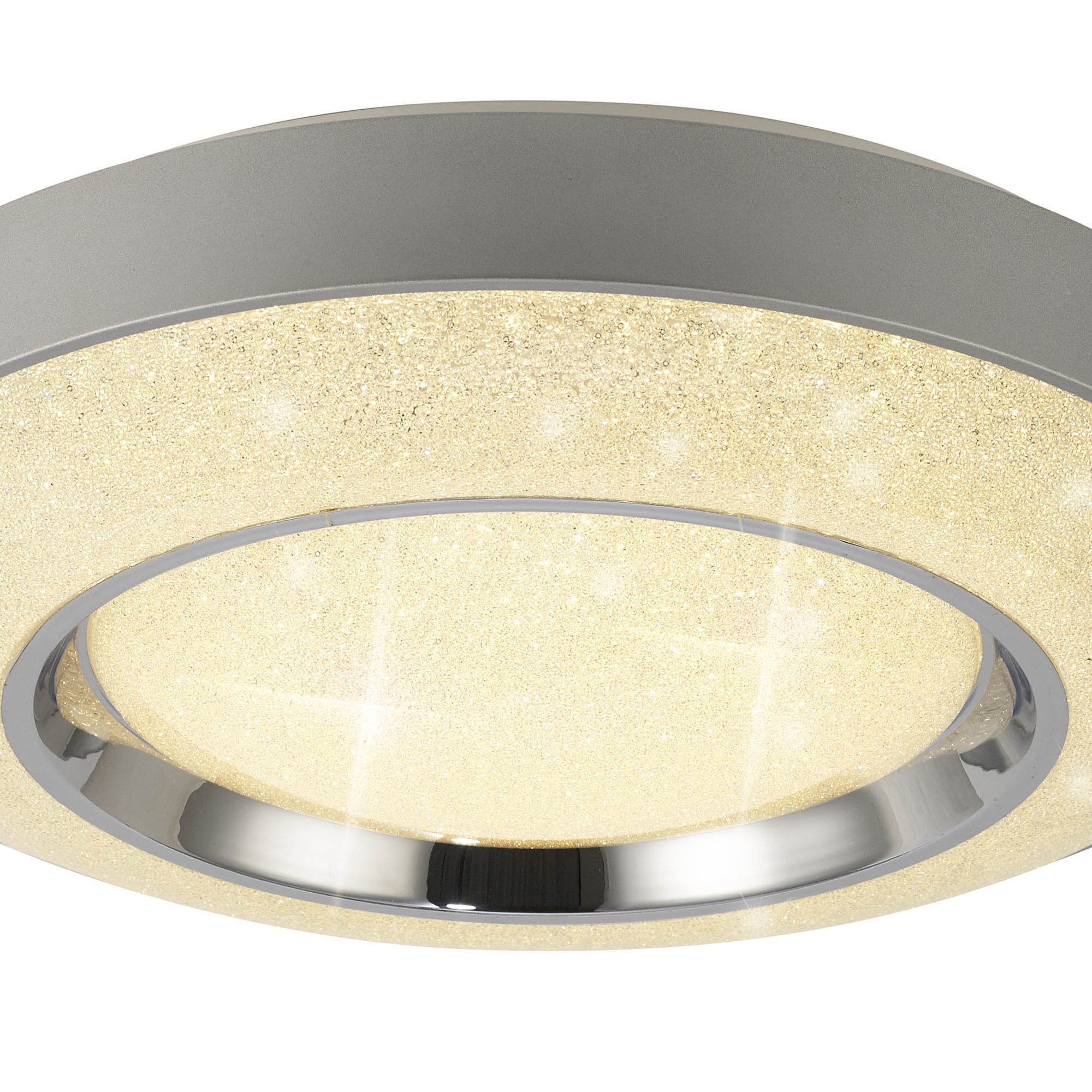 M6453 Santorini Ceiling 36W LED Remote Control -6000K Polished Chrome / Silver