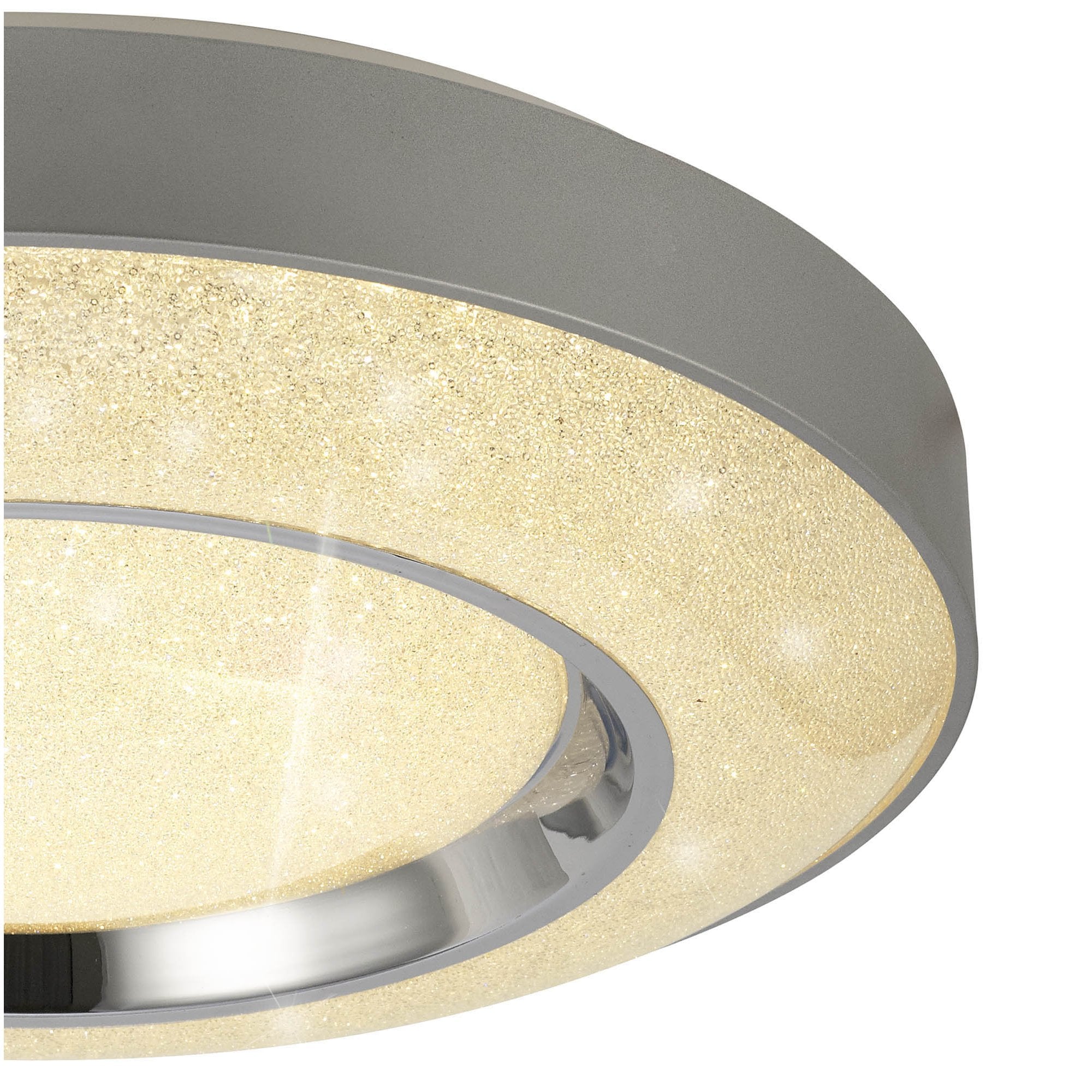 M6453 Santorini Ceiling 36W LED Remote Control -6000K Polished Chrome / Silver