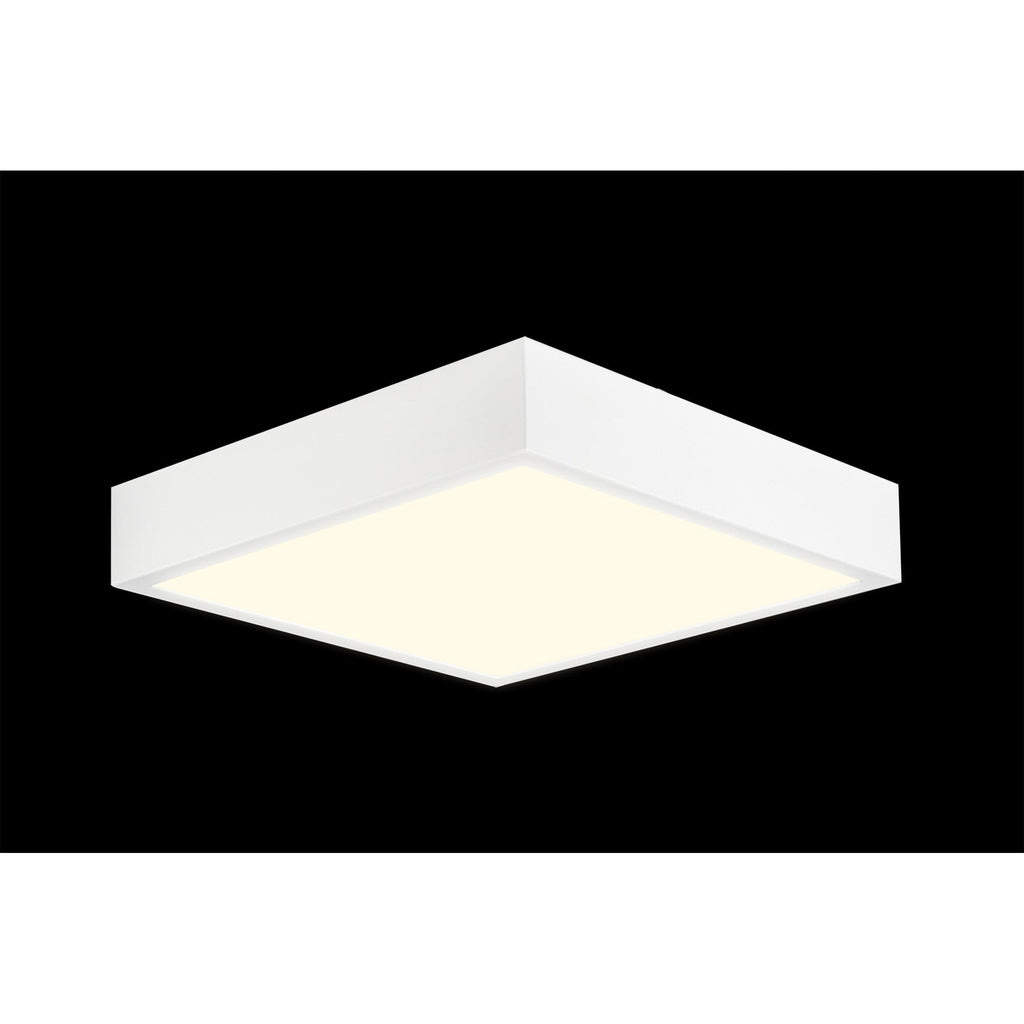 M6630 Saona 17cm Square LED Surface Flush Fitting 14W Matt White/Frosted Acrylic