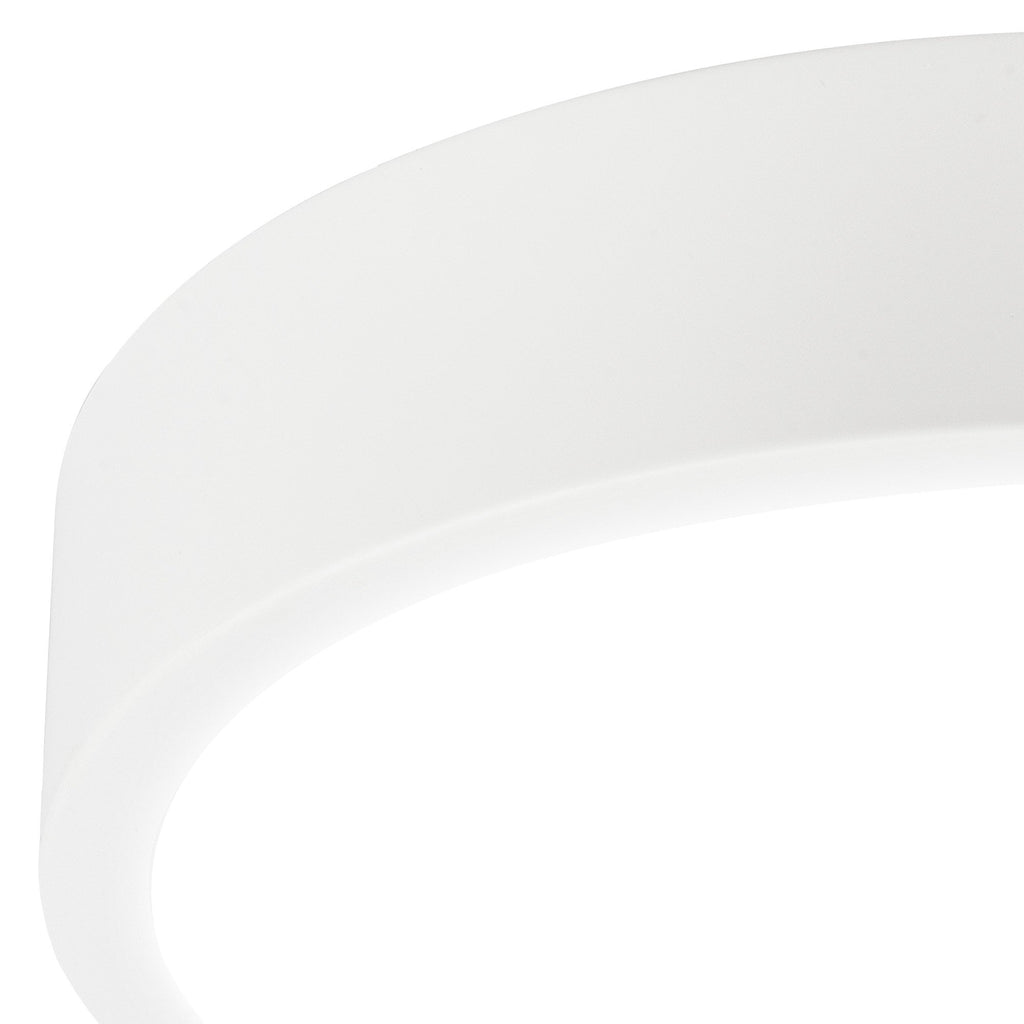 M6627 Saona 30cm Round LED Surface Flush Fitting 30W Matt White/Frosted Acrylic