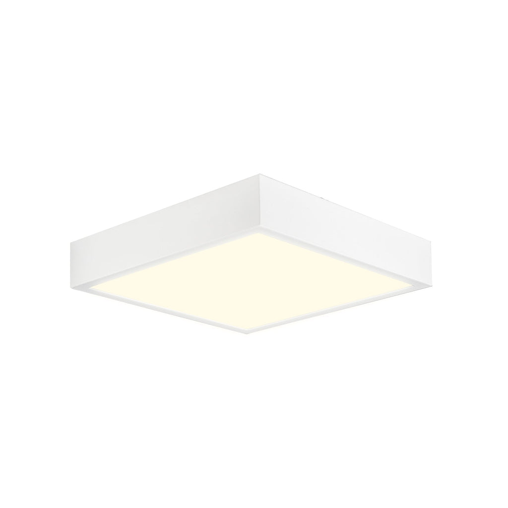 M6628 Saona 12cm Square LED Surface Flush Fitting 8W Matt White/Frosted Acrylic