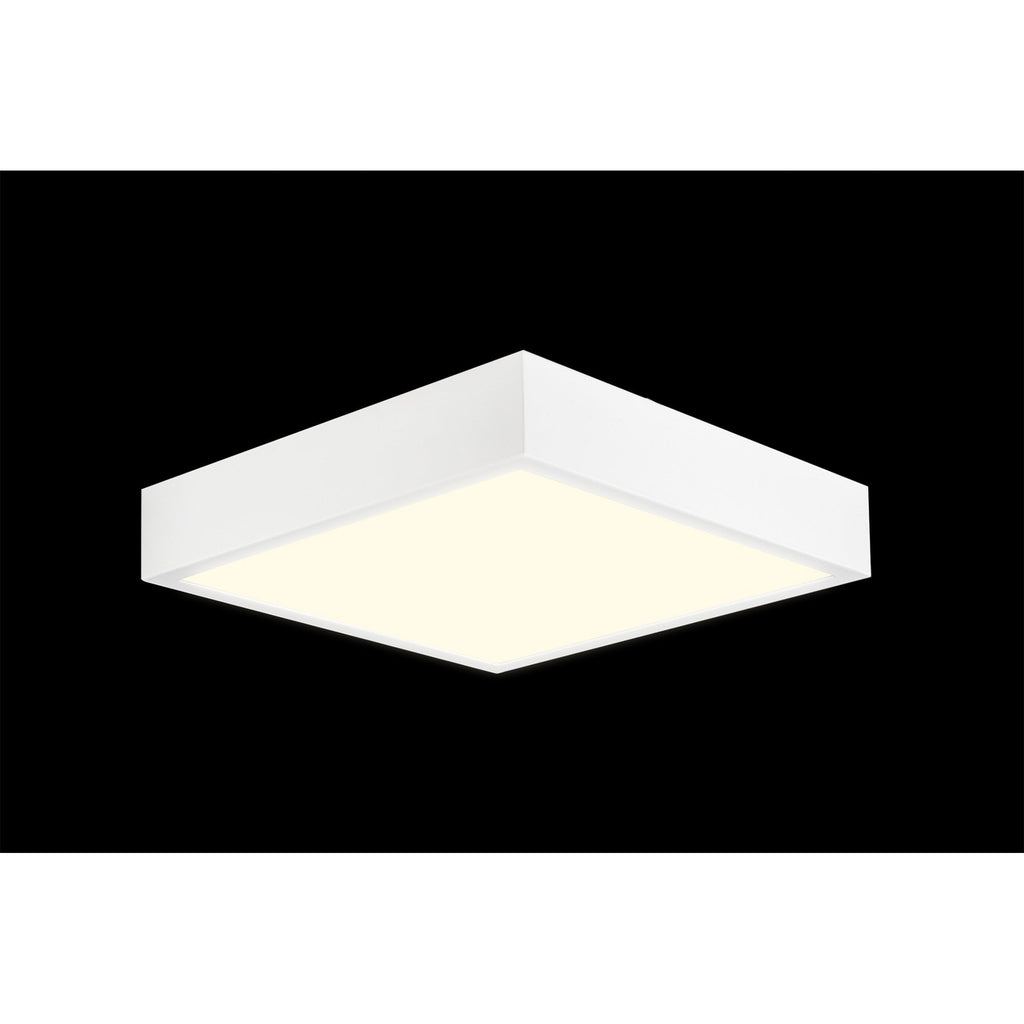 M6628 Saona 12cm Square LED Surface Flush Fitting 8W Matt White/Frosted Acrylic