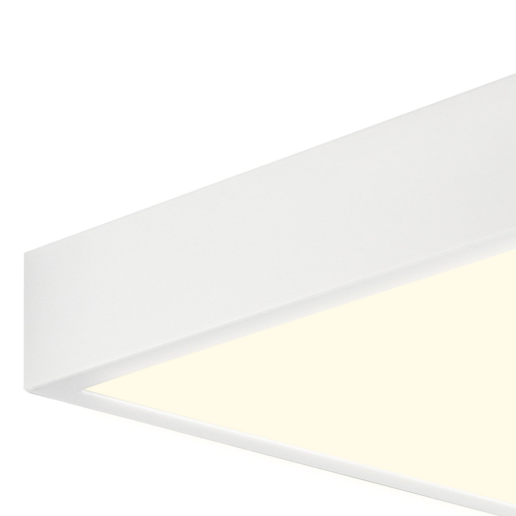 M6628 Saona 12cm Square LED Surface Flush Fitting 8W Matt White/Frosted Acrylic