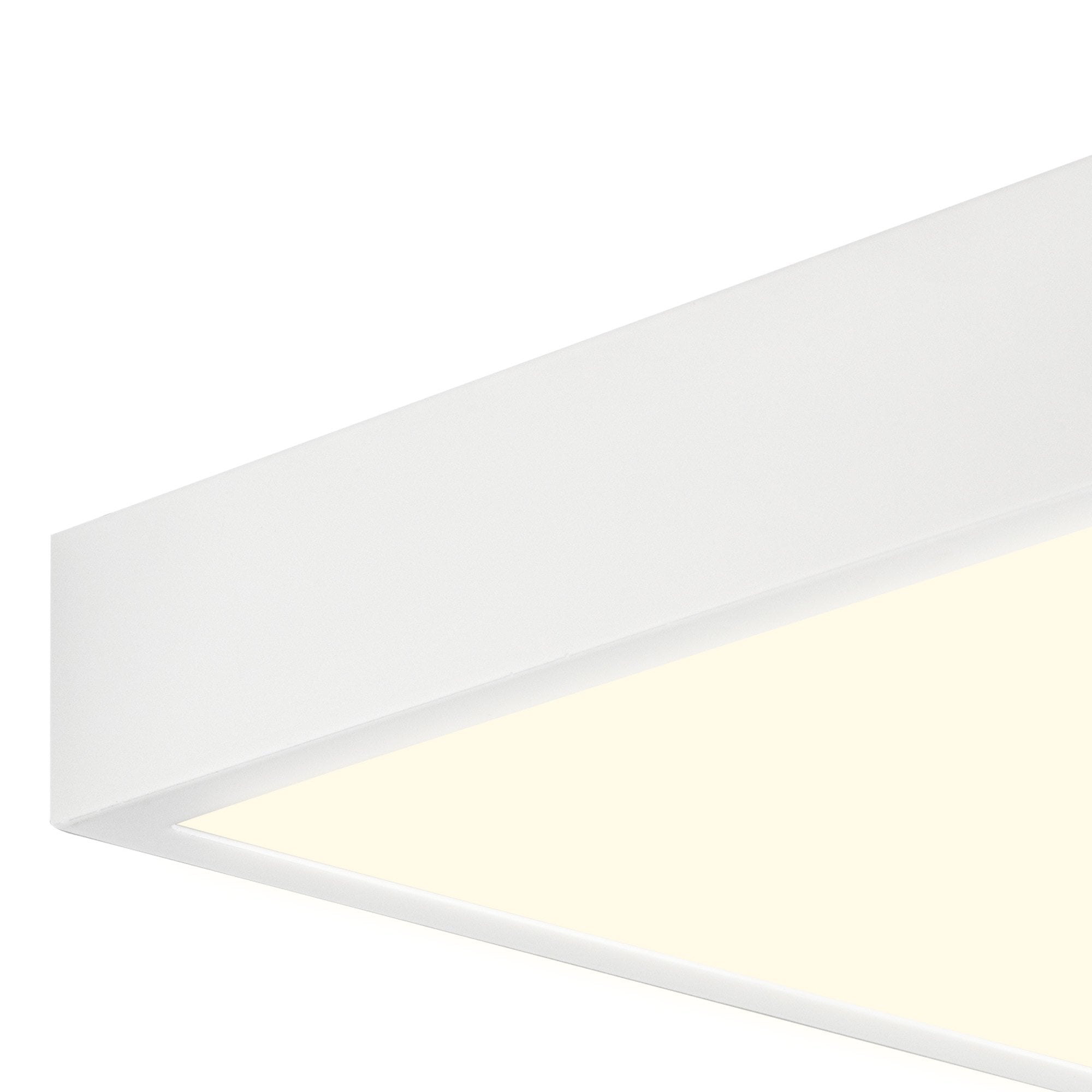 M6628 Saona 12cm Square LED Surface Flush Fitting 8W Matt White/Frosted Acrylic
