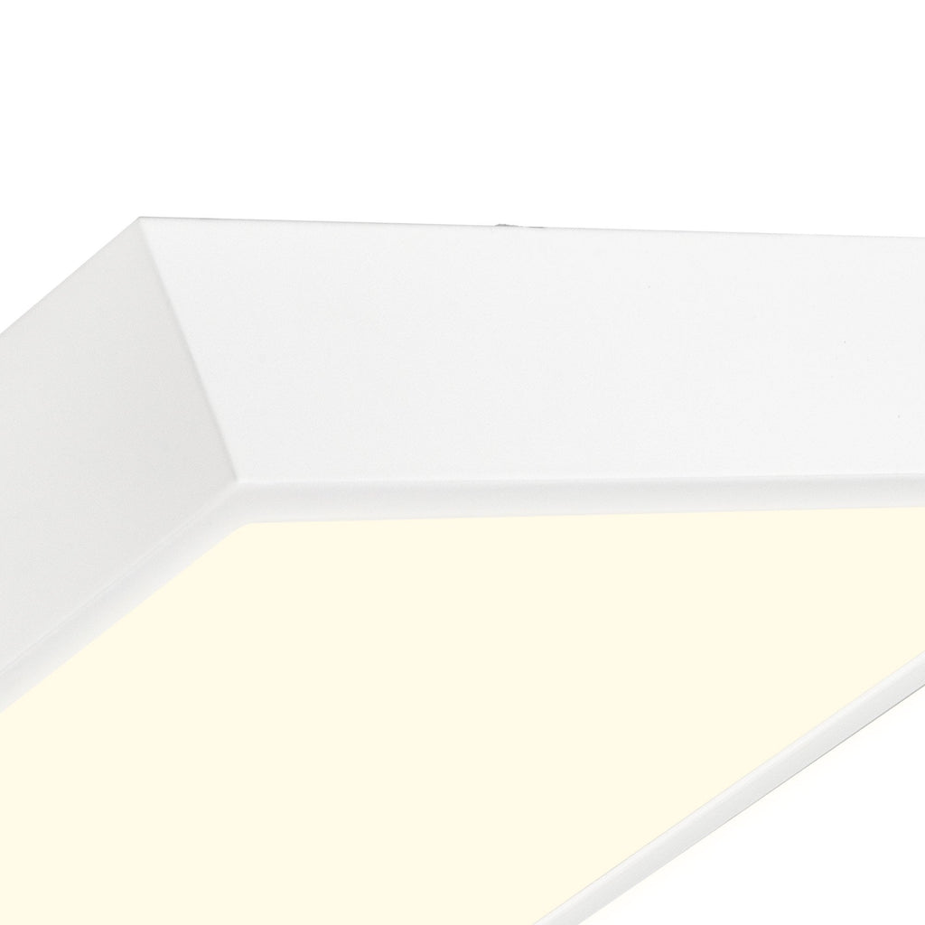 M6628 Saona 12cm Square LED Surface Flush Fitting 8W Matt White/Frosted Acrylic