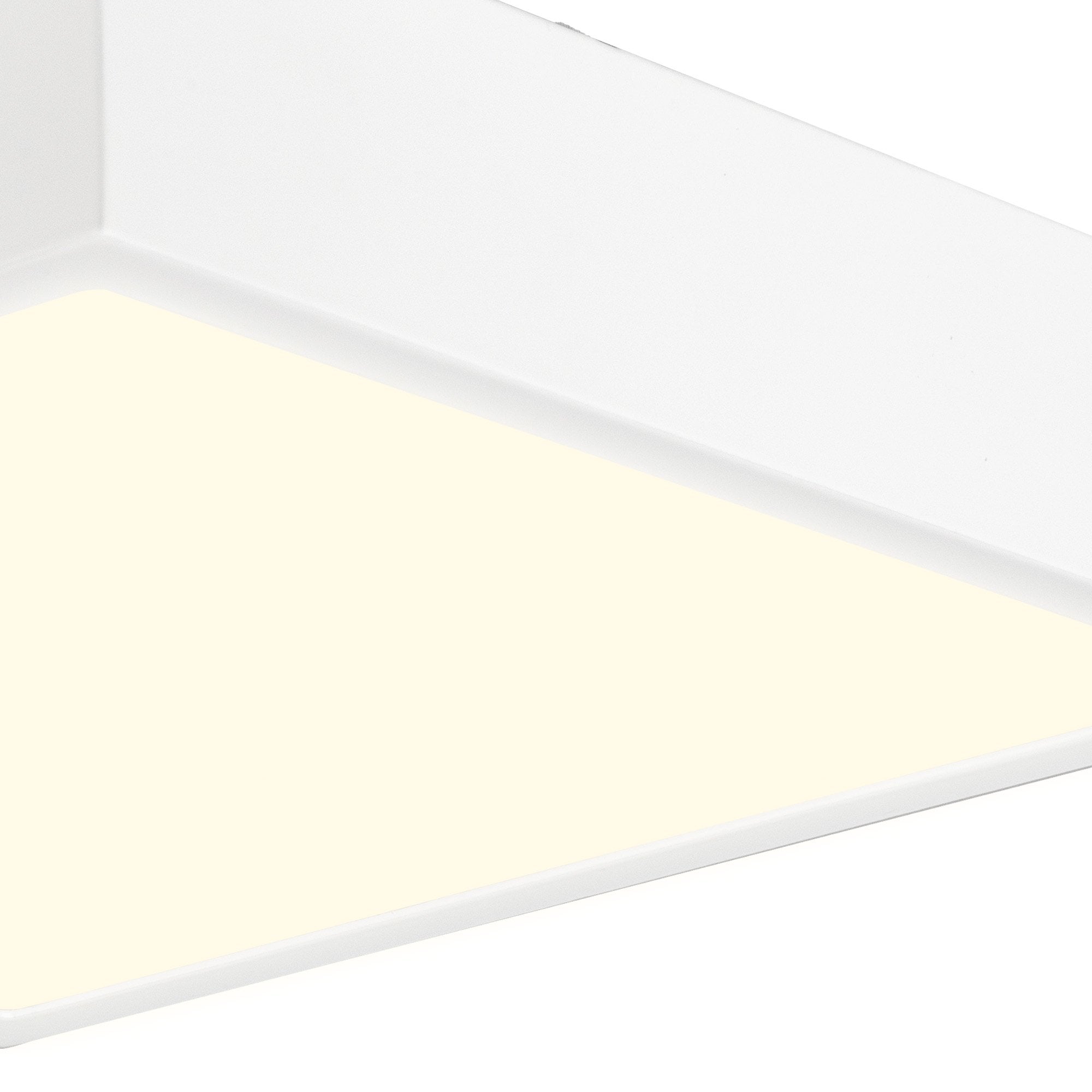 M6632 Saona 22.5cm Square LED Surface Flush Fitting 24W Matt White/Frosted Acrylic