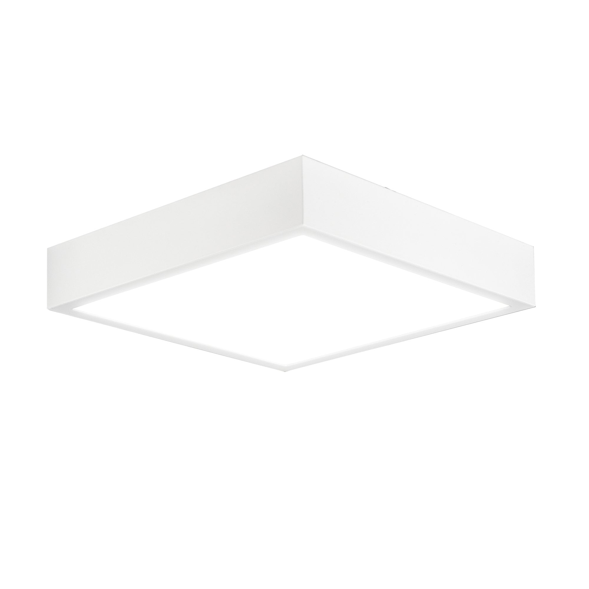 M6633 Saona 22.5cm Square LED Surface Flush Fitting 24W Matt White/Frosted Acrylic