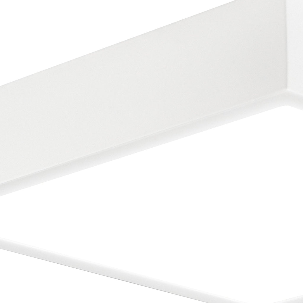 M6633 Saona 22.5cm Square LED Surface Flush Fitting 24W Matt White/Frosted Acrylic