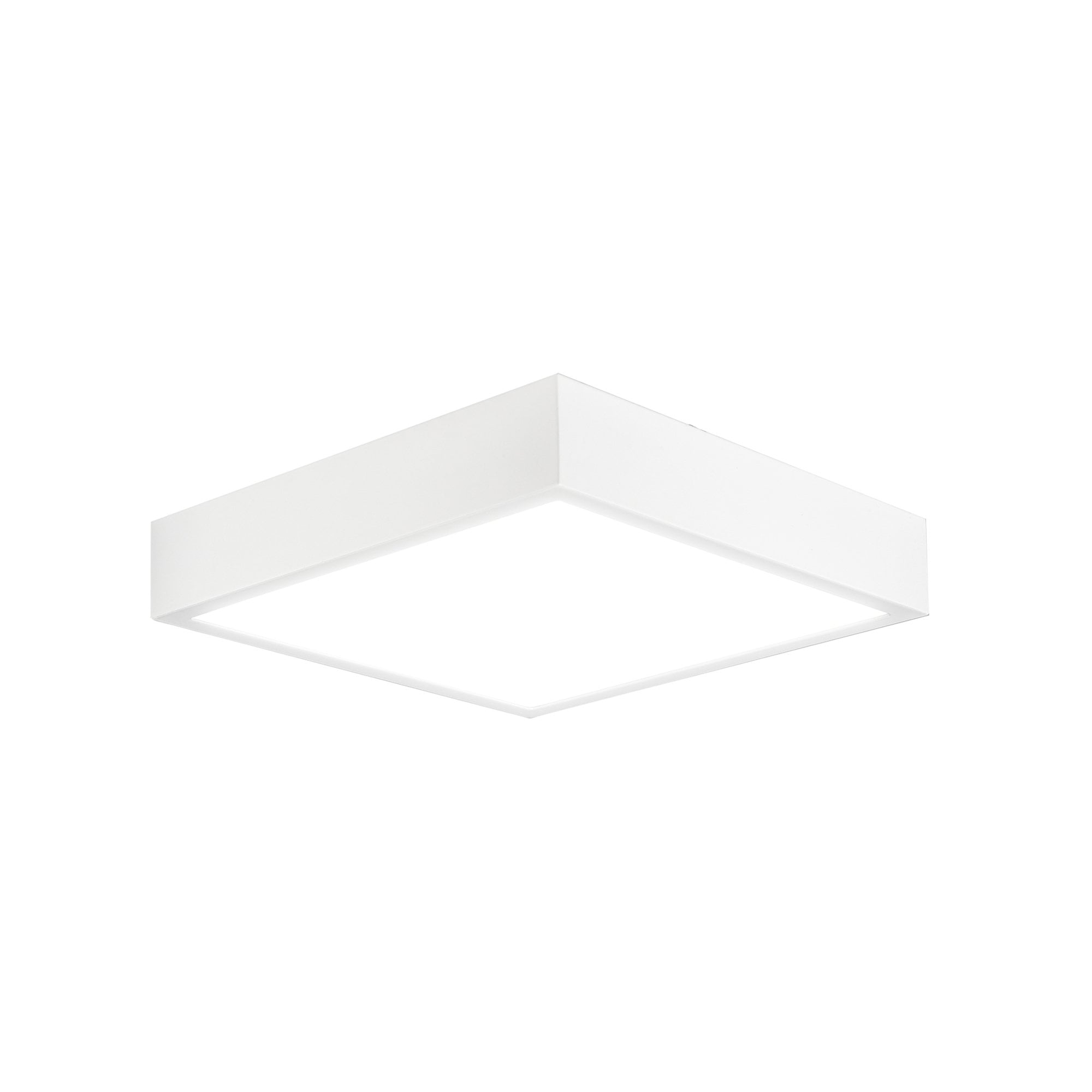 M6629 Saona 12cm Square LED Surface Flush Fitting 8W Matt White/Frosted Acrylic
