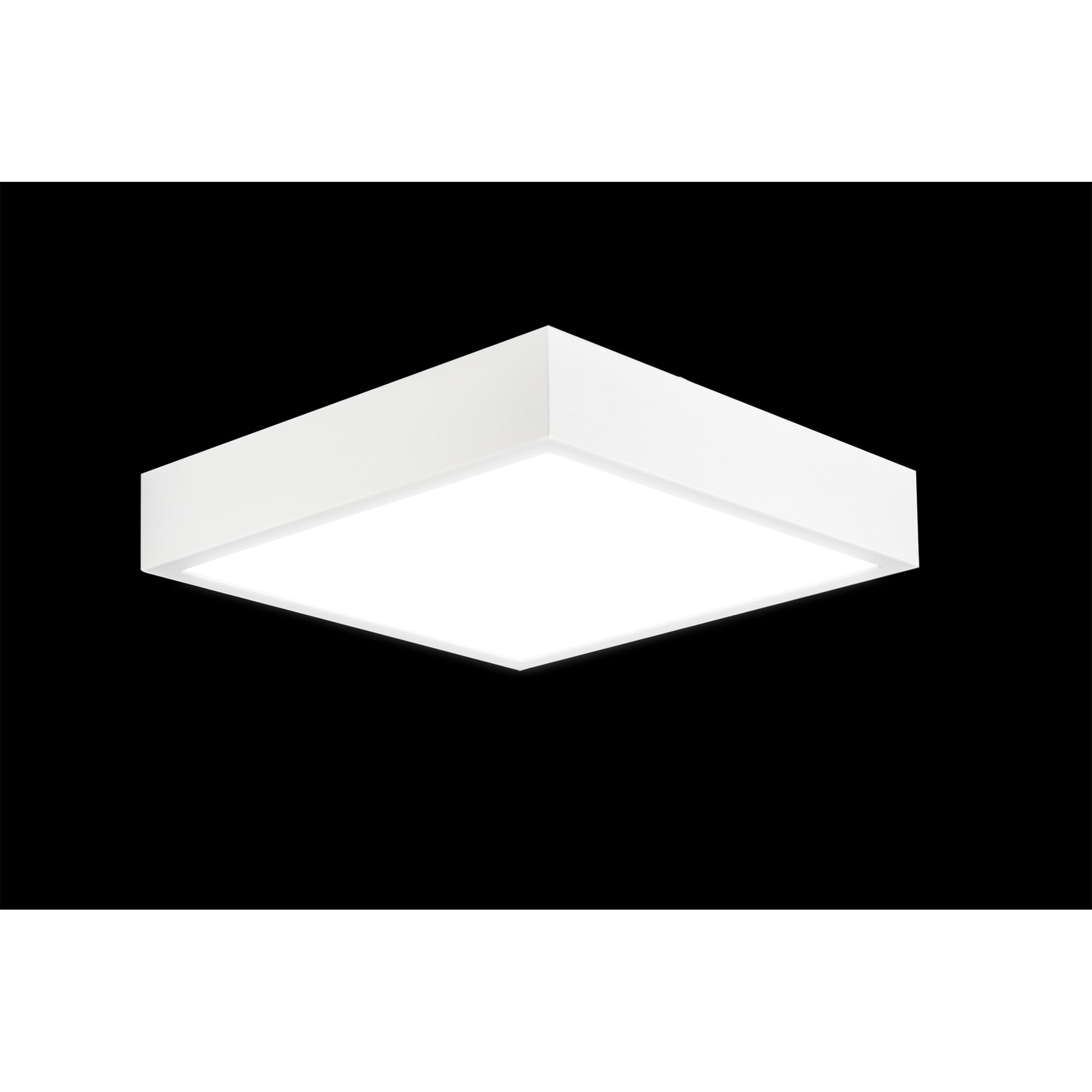 M6629 Saona 12cm Square LED Surface Flush Fitting 8W Matt White/Frosted Acrylic