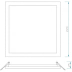 MC0197 Saona 22.5cm Square Recessed Ultra Slim Downlight 24W LED Matt White