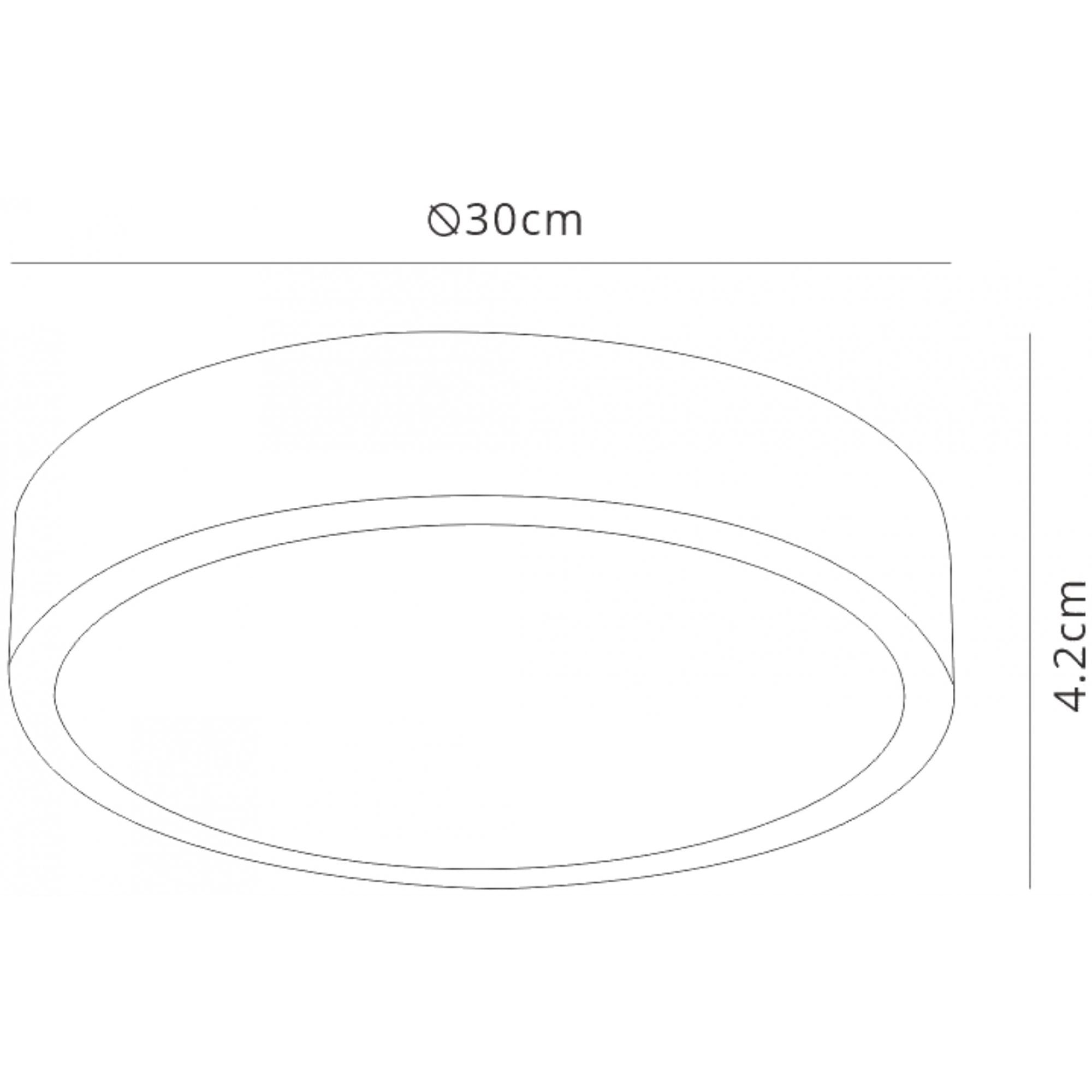 M6626 Saona 30cm Round LED Surface Flush Fitting 30W Matt White/Frosted Acrylic