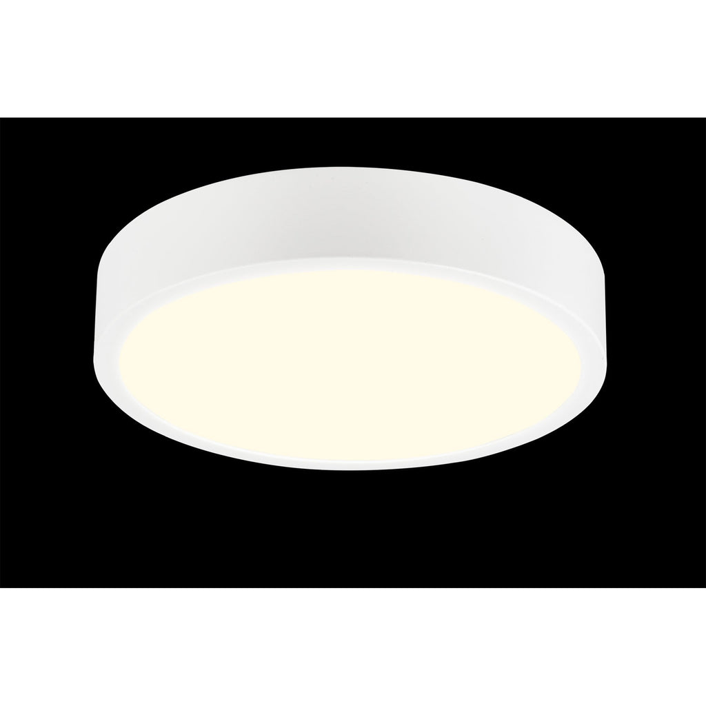 M6626 Saona 30cm Round LED Surface Flush Fitting 30W Matt White/Frosted Acrylic