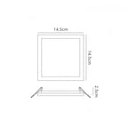 MC0191 Saona 14.5cm Square Recessed Ultra Slim Downlight 12W LED Matt White