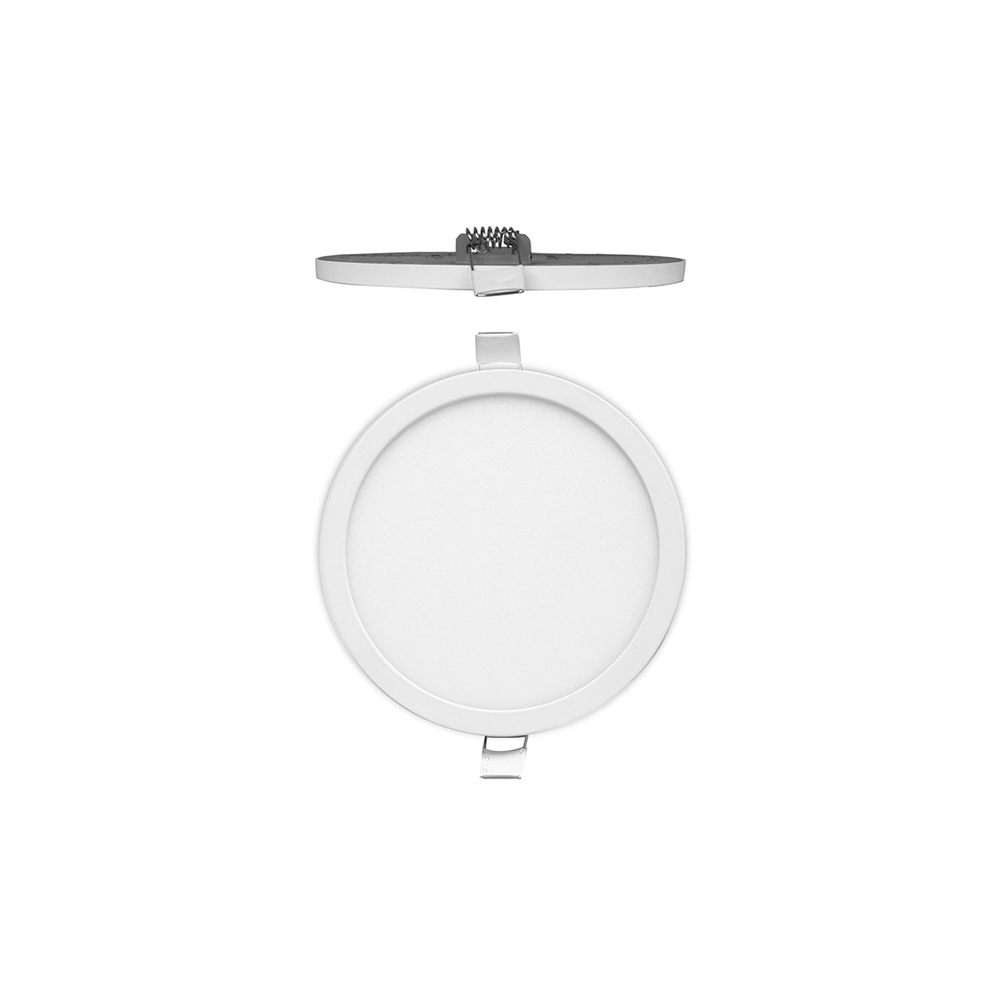 MC0181 Saona 14.5cm Round LED Recessed Ultra Slim Downlight 12W Matt White/Frosted Acrylic