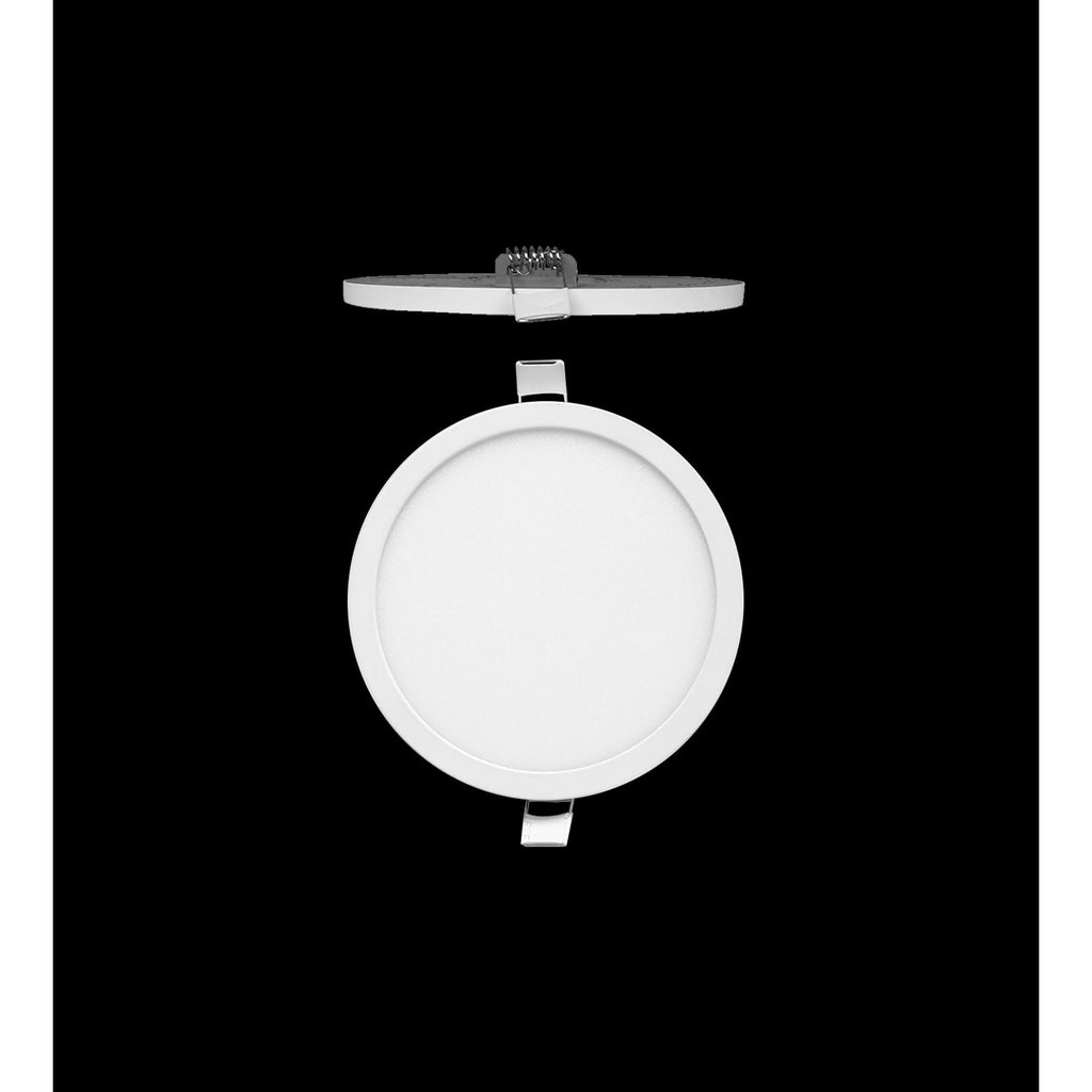 MC0181 Saona 14.5cm Round LED Recessed Ultra Slim Downlight 12W Matt White/Frosted Acrylic