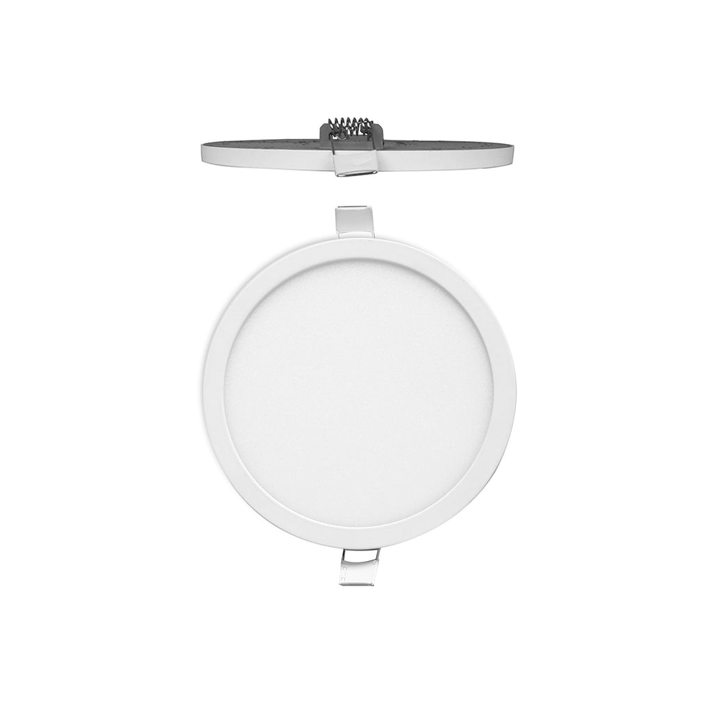 MC0186 Saona 17.5cm Round LED Recessed Ultra Slim Downlight 18W Matt White/Frosted Acrylic