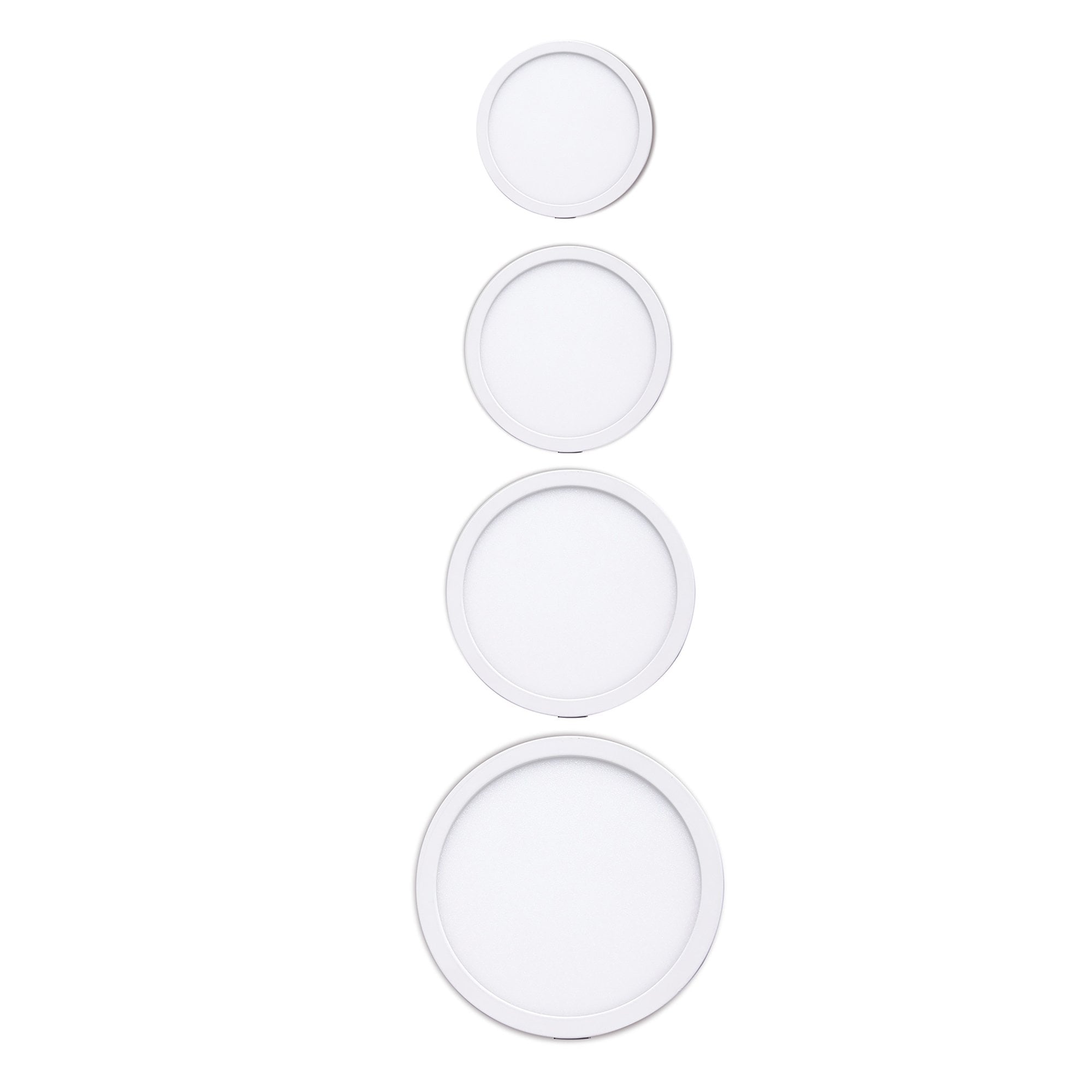 MC0186 Saona 17.5cm Round LED Recessed Ultra Slim Downlight 18W Matt White/Frosted Acrylic
