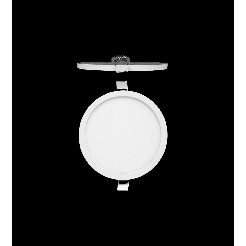 MC0185 Saona 14.5cm Round LED Recessed Ultra Slim Downlight 12W Matt White/Frosted Acrylic