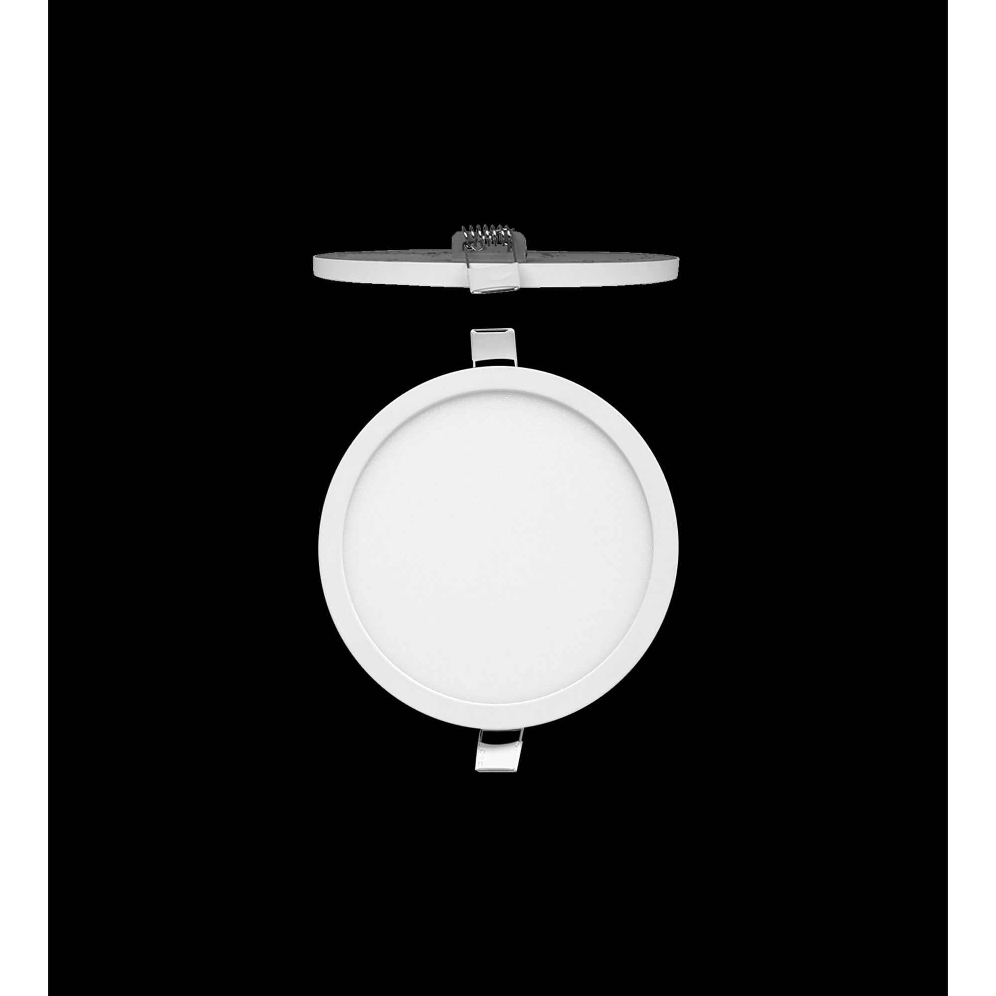 MC0185 Saona 14.5cm Round LED Recessed Ultra Slim Downlight 12W Matt White/Frosted Acrylic
