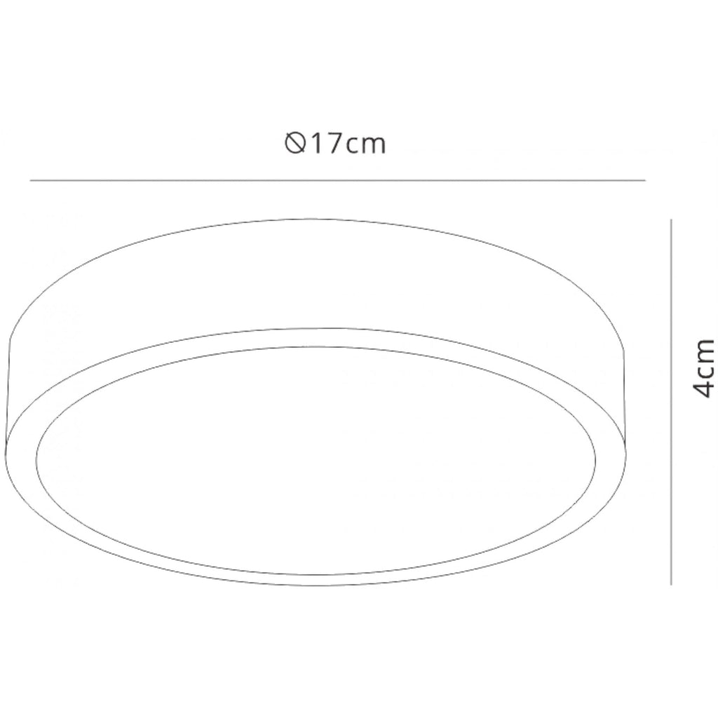 M6622 Saona 17cm Round LED Surface Flush Fitting 14W Matt White/Frosted Acrylic