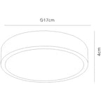 M6622 Saona 17cm Round LED Surface Flush Fitting 14W Matt White/Frosted Acrylic