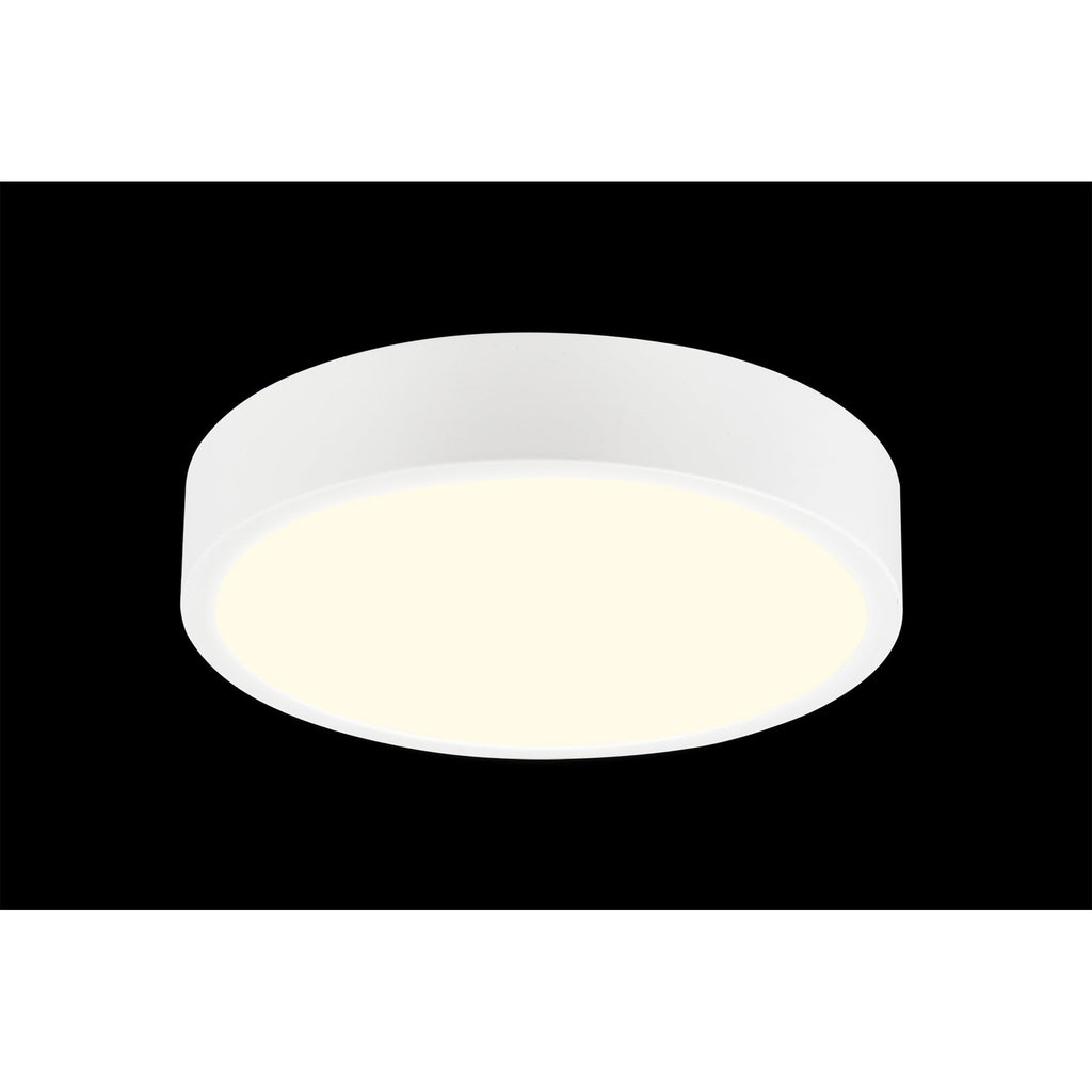 M6622 Saona 17cm Round LED Surface Flush Fitting 14W Matt White/Frosted Acrylic