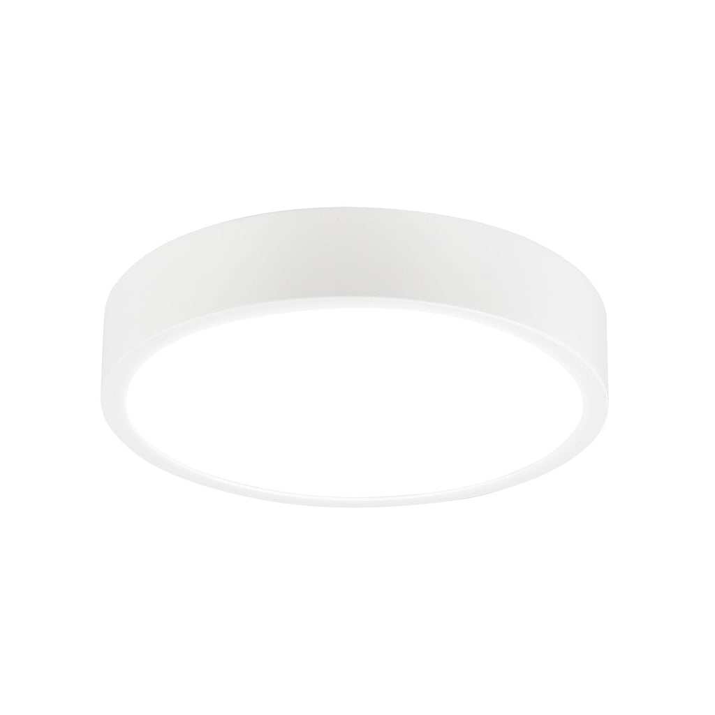 M6625 Saona 22.5cm Round LED Surface Flush Fitting 24W Matt White/Frosted Acrylic