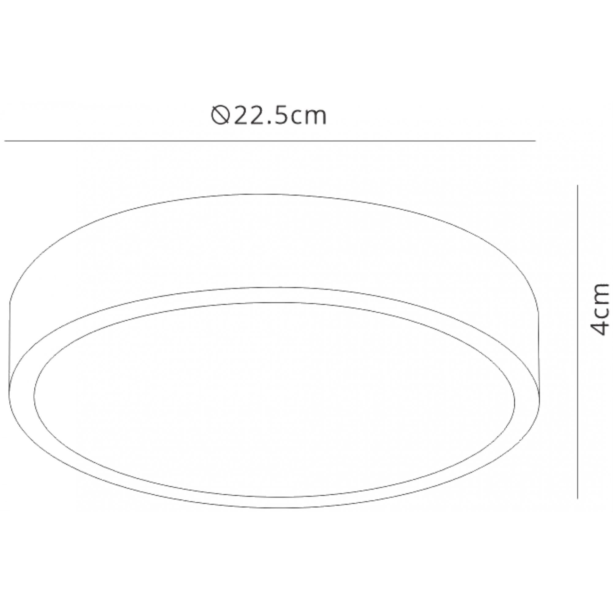 M6625 Saona 22.5cm Round LED Surface Flush Fitting 24W Matt White/Frosted Acrylic