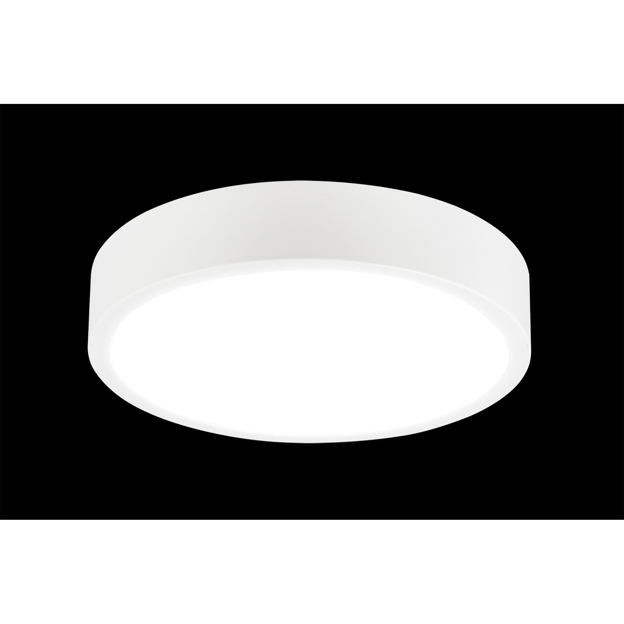 M6625 Saona 22.5cm Round LED Surface Flush Fitting 24W Matt White/Frosted Acrylic