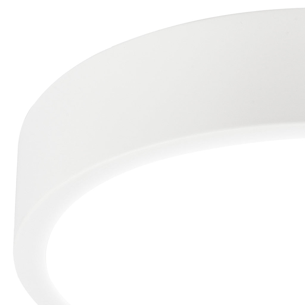 M6625 Saona 22.5cm Round LED Surface Flush Fitting 24W Matt White/Frosted Acrylic
