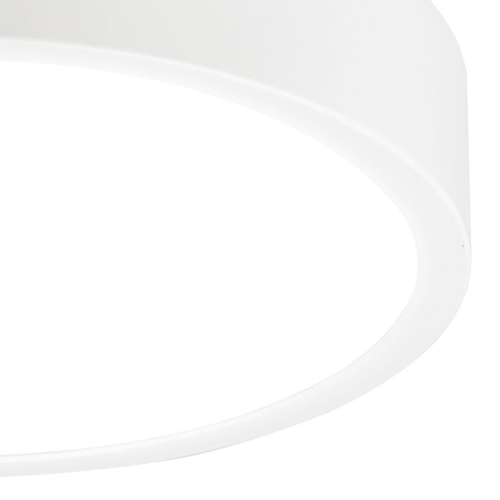 M6625 Saona 22.5cm Round LED Surface Flush Fitting 24W Matt White/Frosted Acrylic