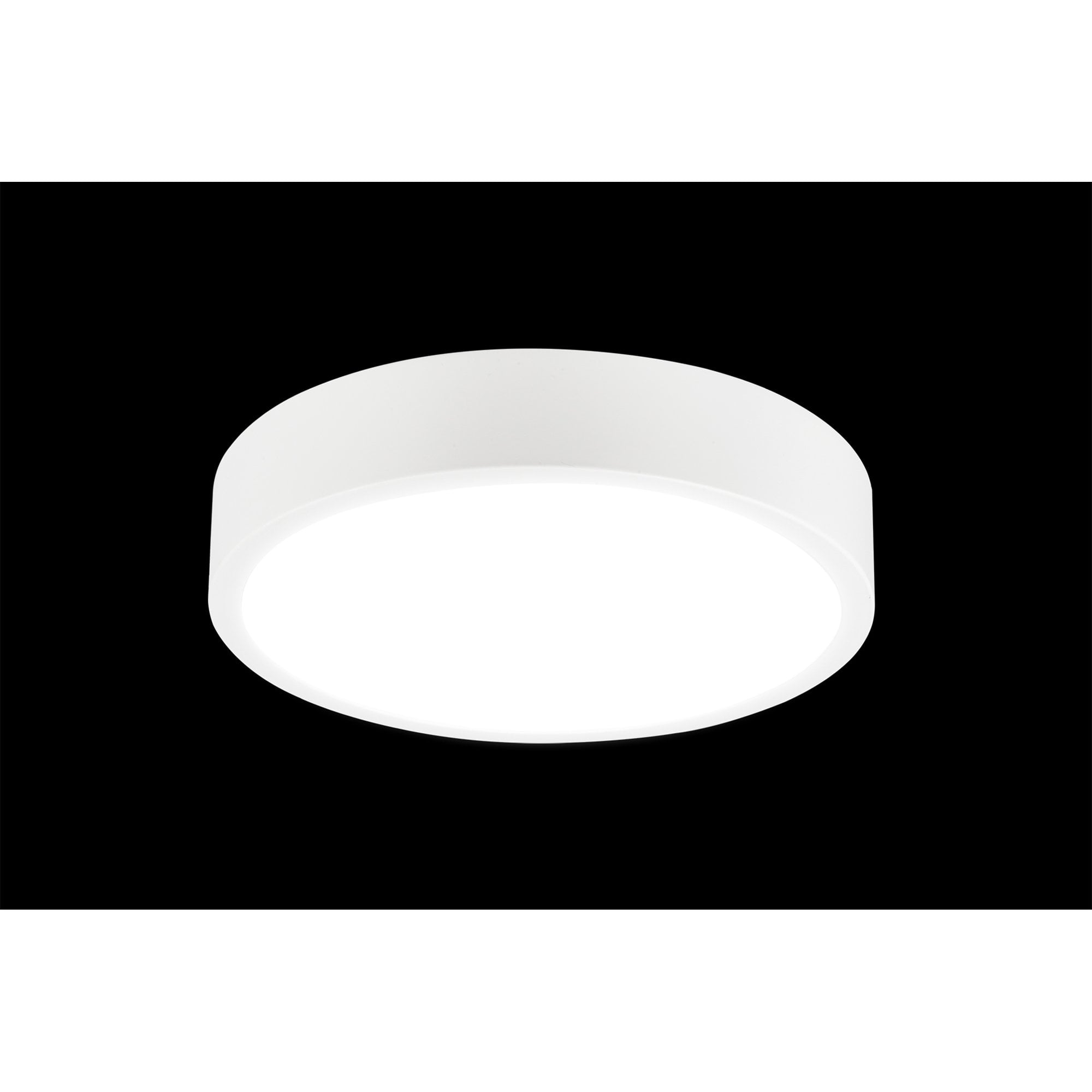 M6621 Saona 12cm Round LED Surface Flush Fitting 8W Matt White/Frosted Acrylic