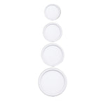 MC0182 Saona 17.5cm Round LED Recessed Ultra Slim Downlight 18W Matt White/Frosted Acrylic