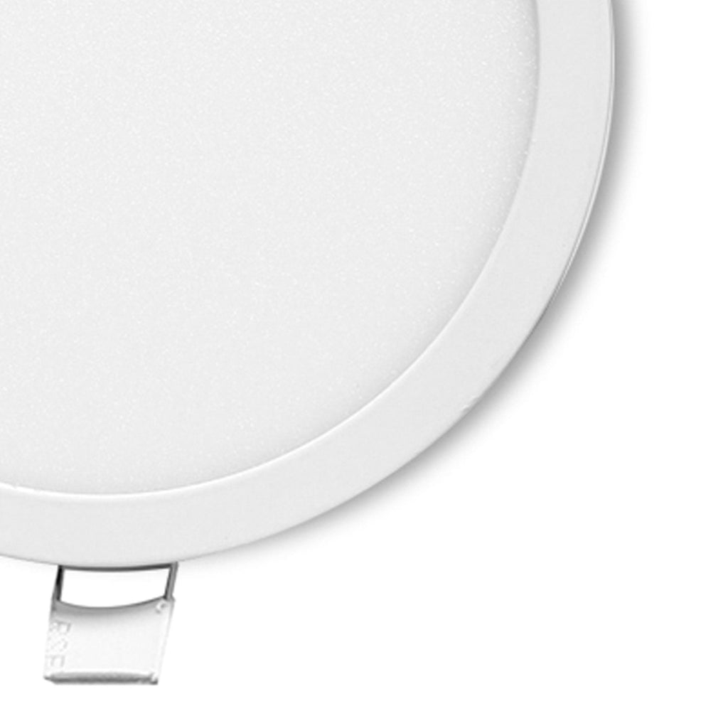 MC0180 Saona 9cm Round LED Recessed Ultra Slim Downlight 6W Matt White/Frosted Acrylic