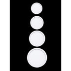 MC0180 Saona 9cm Round LED Recessed Ultra Slim Downlight 6W Matt White/Frosted Acrylic