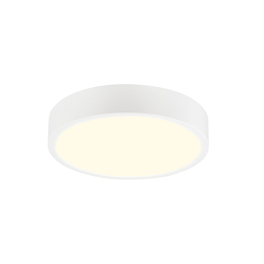 M6620 Saona 12cm Round LED Surface Flush Fitting 8W Matt White/Frosted Acrylic