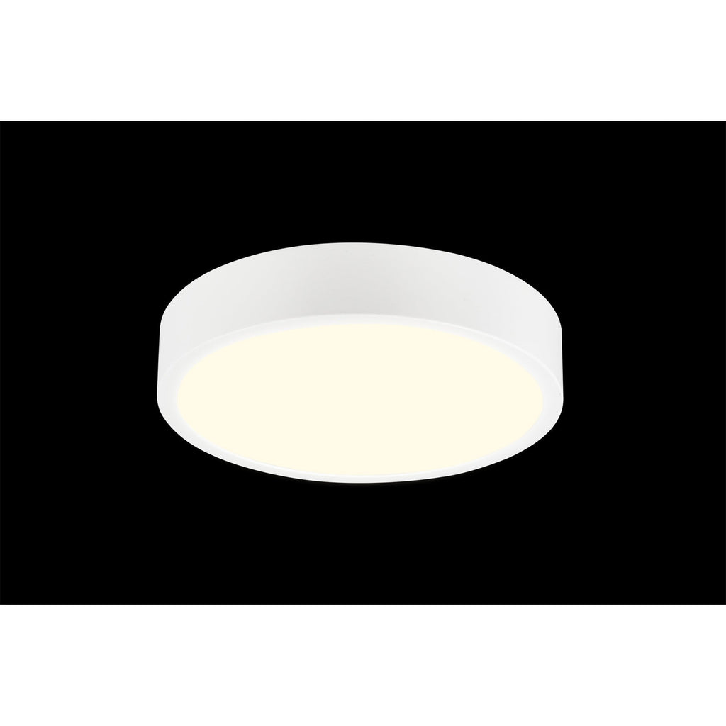 M6620 Saona 12cm Round LED Surface Flush Fitting 8W Matt White/Frosted Acrylic