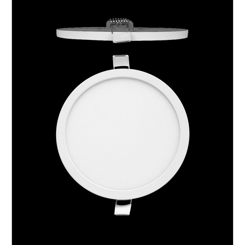 MC0183 Saona 22.5cm Round LED Recessed Ultra Slim Downlight 24W Matt White/Frosted Acrylic