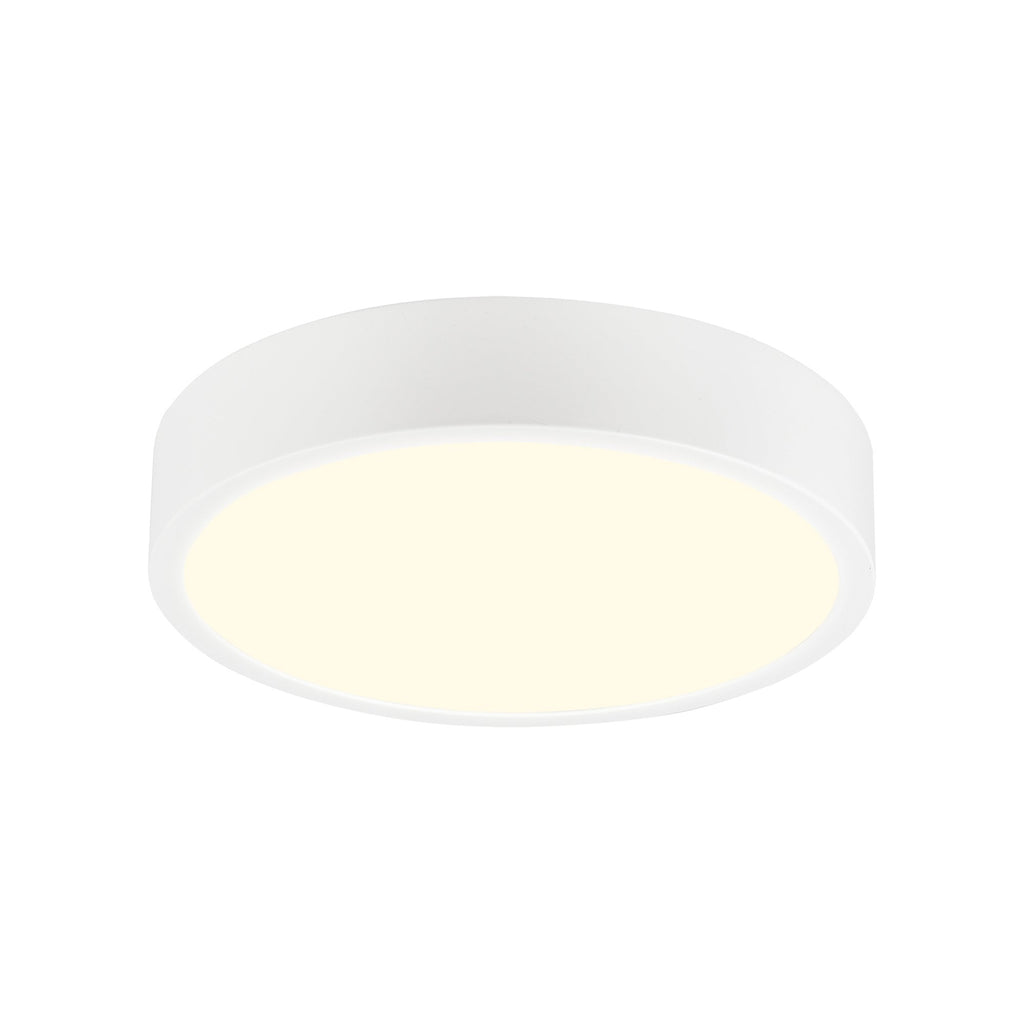 M6624 Saona 22.5cm Round LED Surface Flush Fitting 24W Matt White/Frosted Acrylic